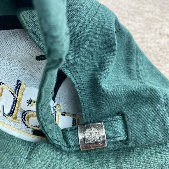 Vtg Notre Dame Fighting Irish Hat University Square Green Strapback Cap USA Made - Picture 7 of 8